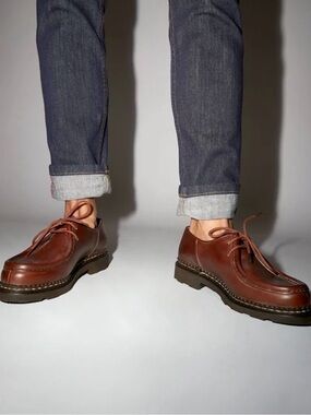 Paraboot Michael Shoe in Lisse Marron
